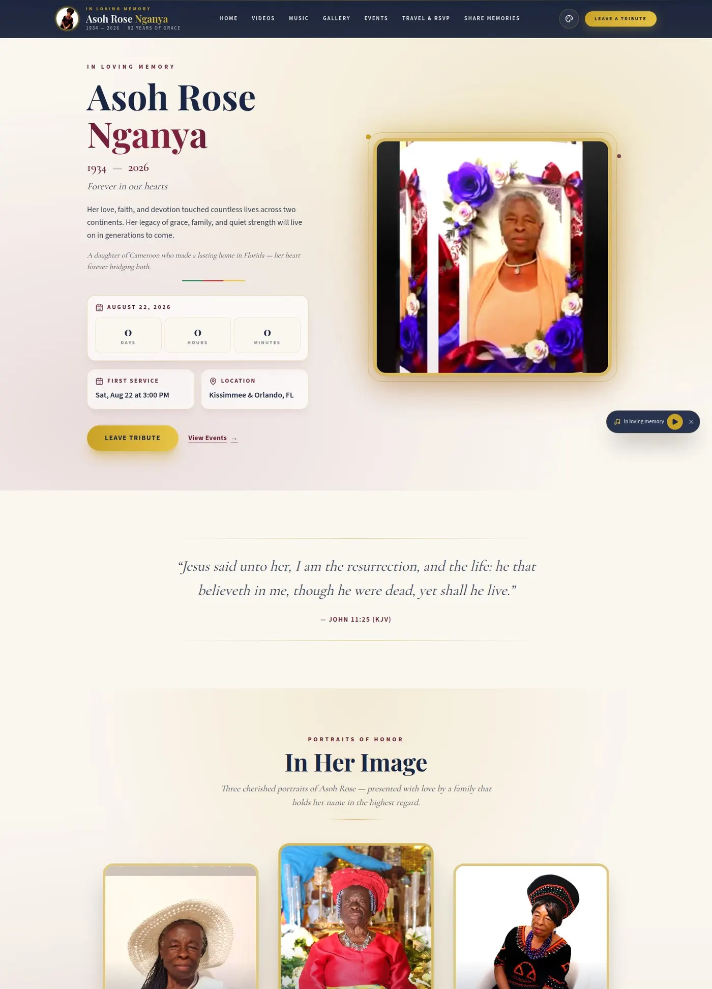 Asoh Rose Nganya website on desktop