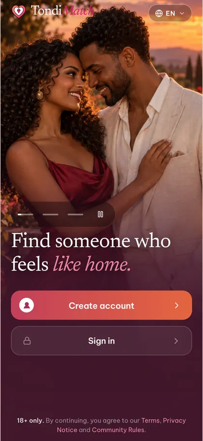 TondiMatch website on a phone