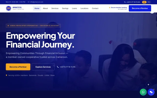 AMACCUL website homepage