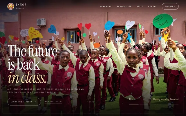 INNOS Douala website homepage